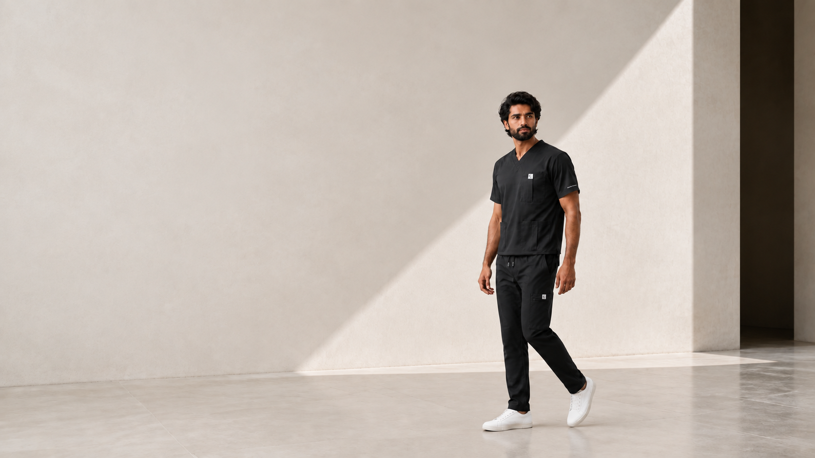 Forma Micro scrub set with subtle stripe texture