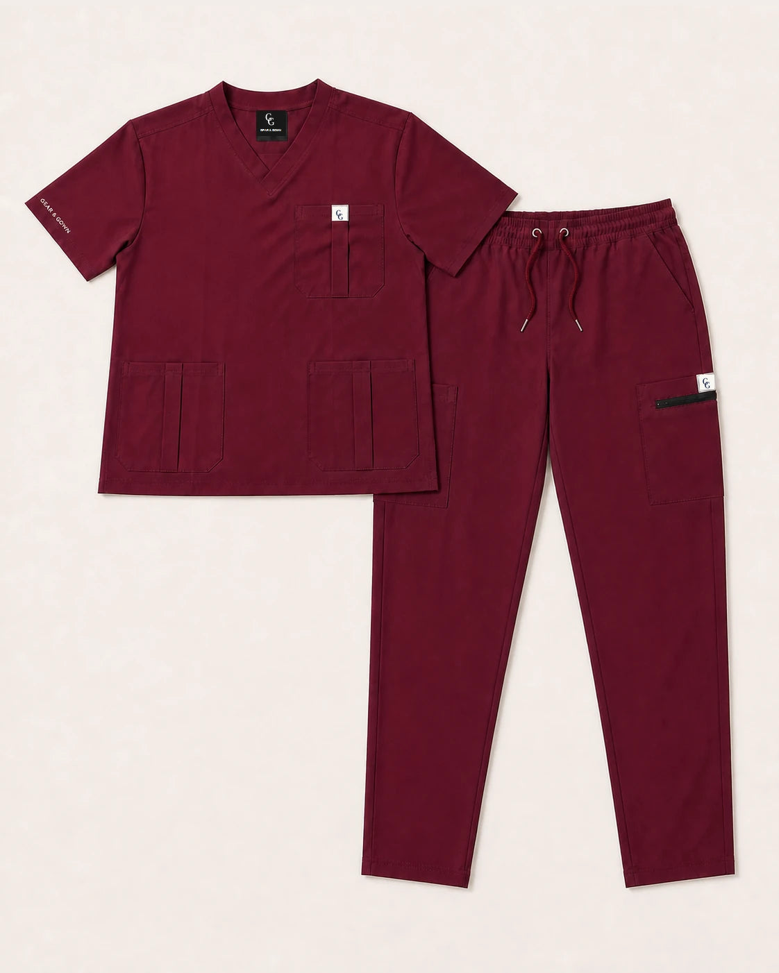 Core Ease maroon scrub set