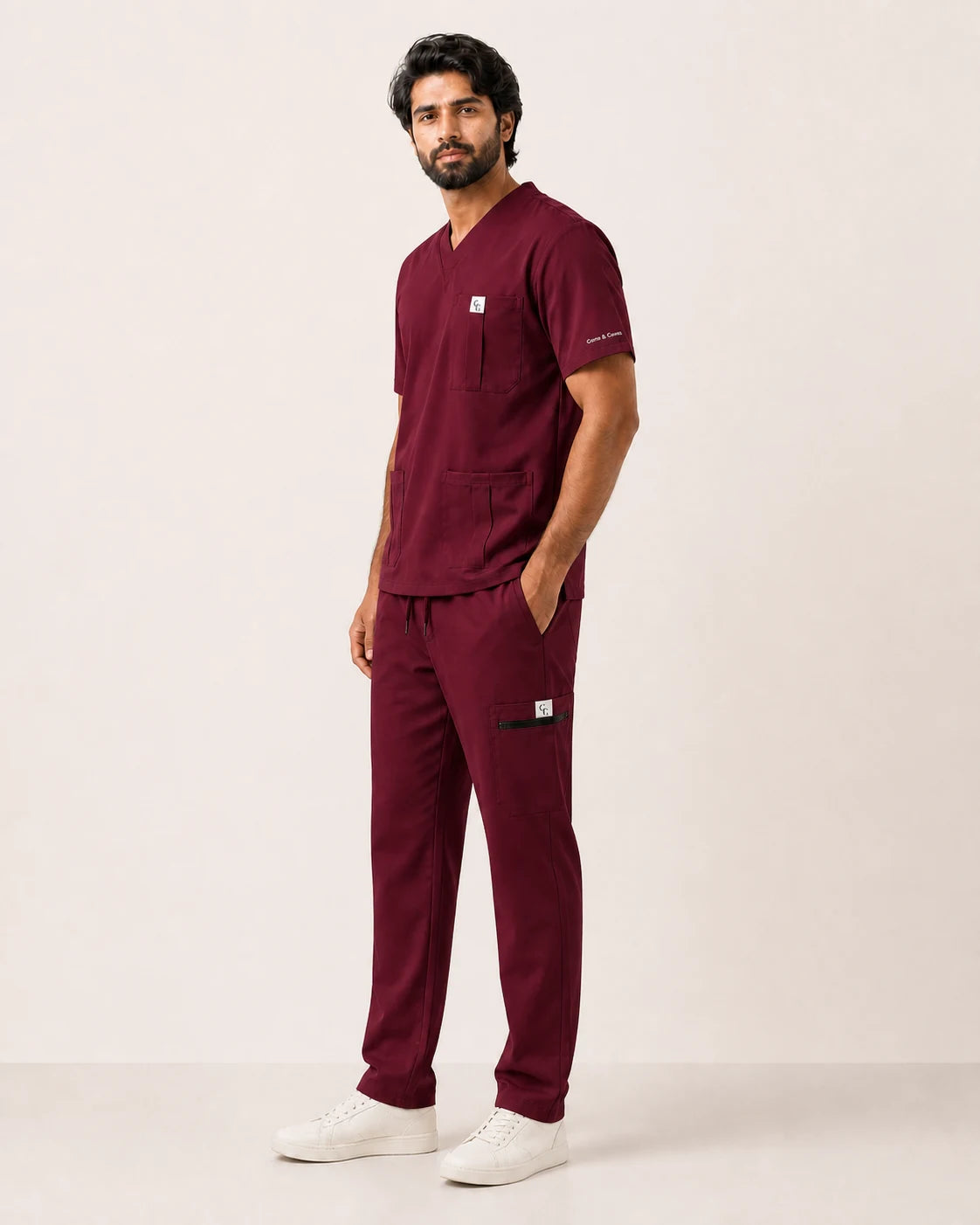 Core Ease maroon on male model