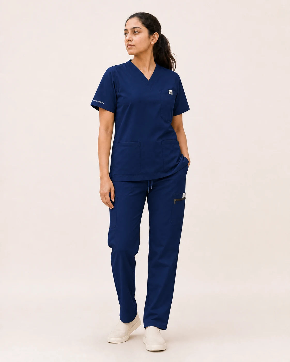 Core Ease navy blue on female model