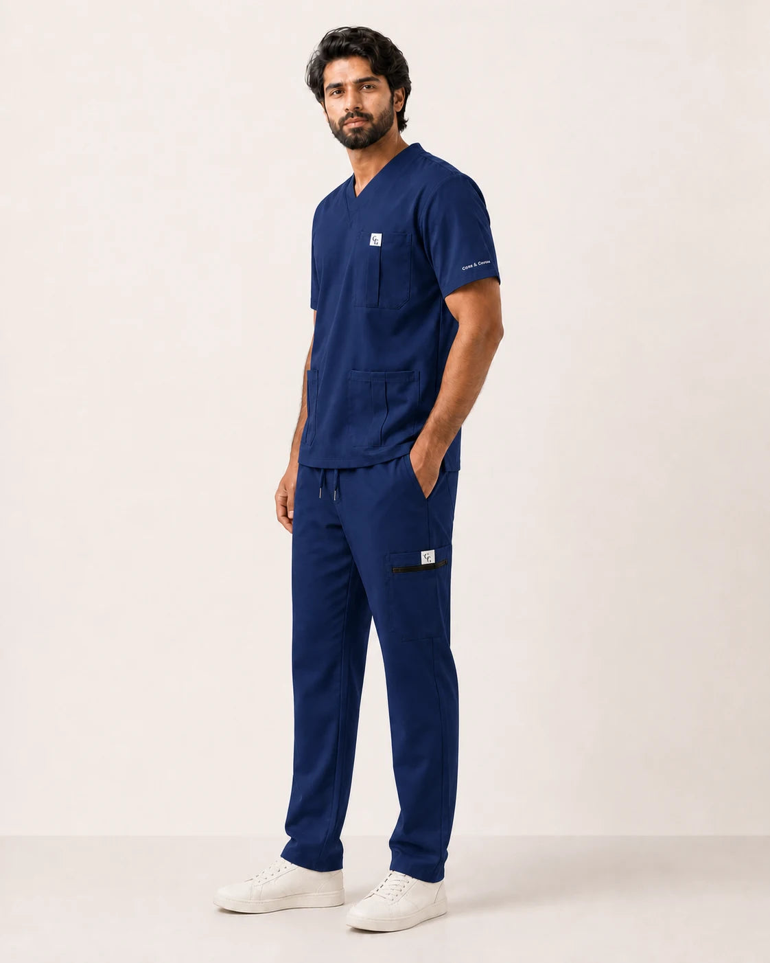 Core Ease navy blue on male model